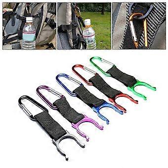 Fleshouderhaak, aluminium waterfleshaak, ophanghaak, waterfleshouderclip, buitenactiviteit, veelkleurig