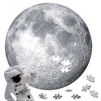 Moon Jigsaw Puzzle 1000 Pieces Round for Adults and Teens, HD Oil Printing, Thick Durable Pieces, 26.77in