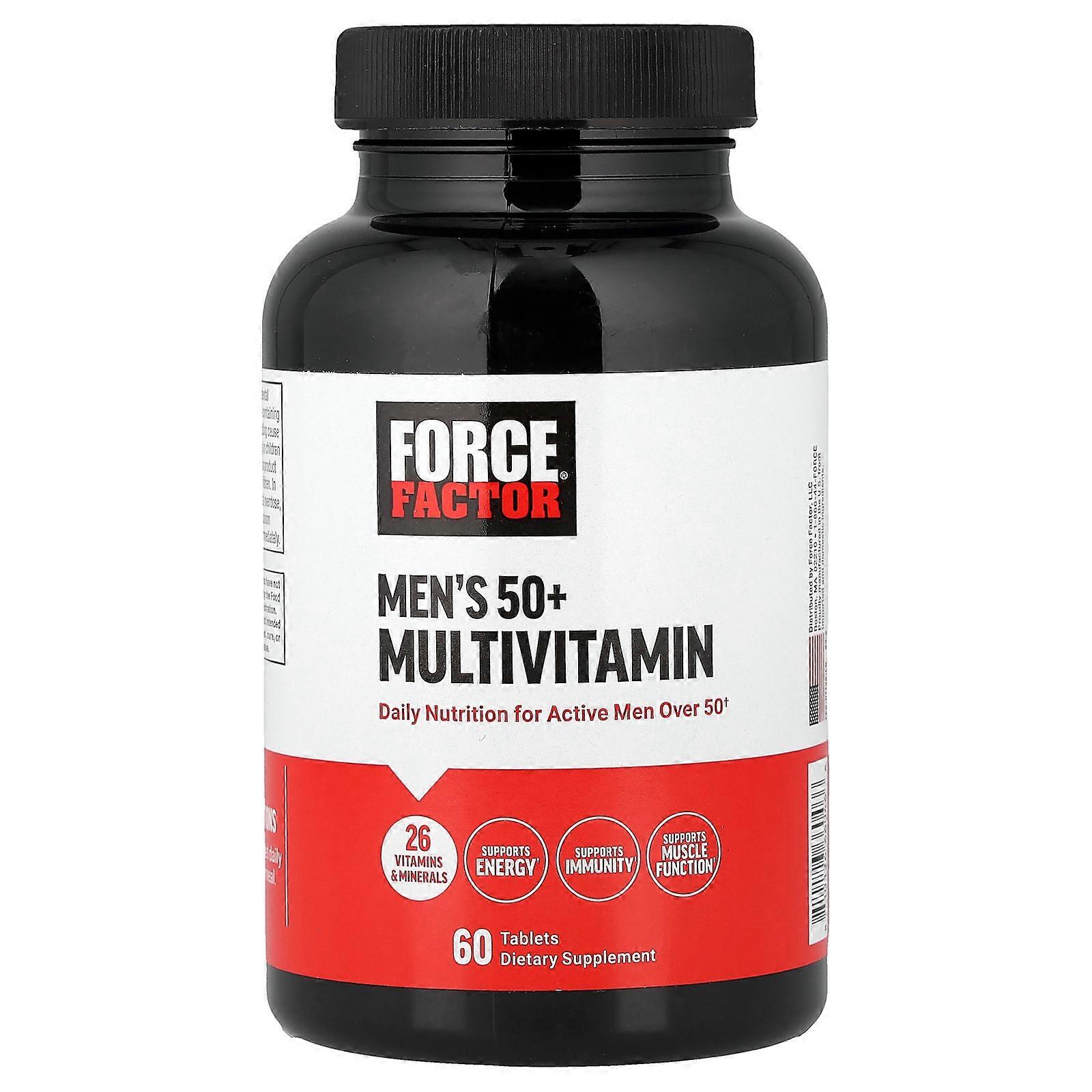 2 x Force Factor, Men's 50+ Multivitamin, 60 Tablets
