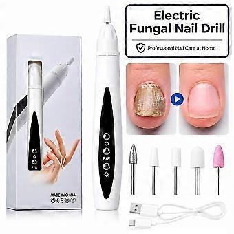 2 in 1 Portable Electric Nail Drill with UV LED Nail Lamp, 5 Speed Rechargeable Nail File Machine for Gel Nail Polishing Removing Home Salon Use