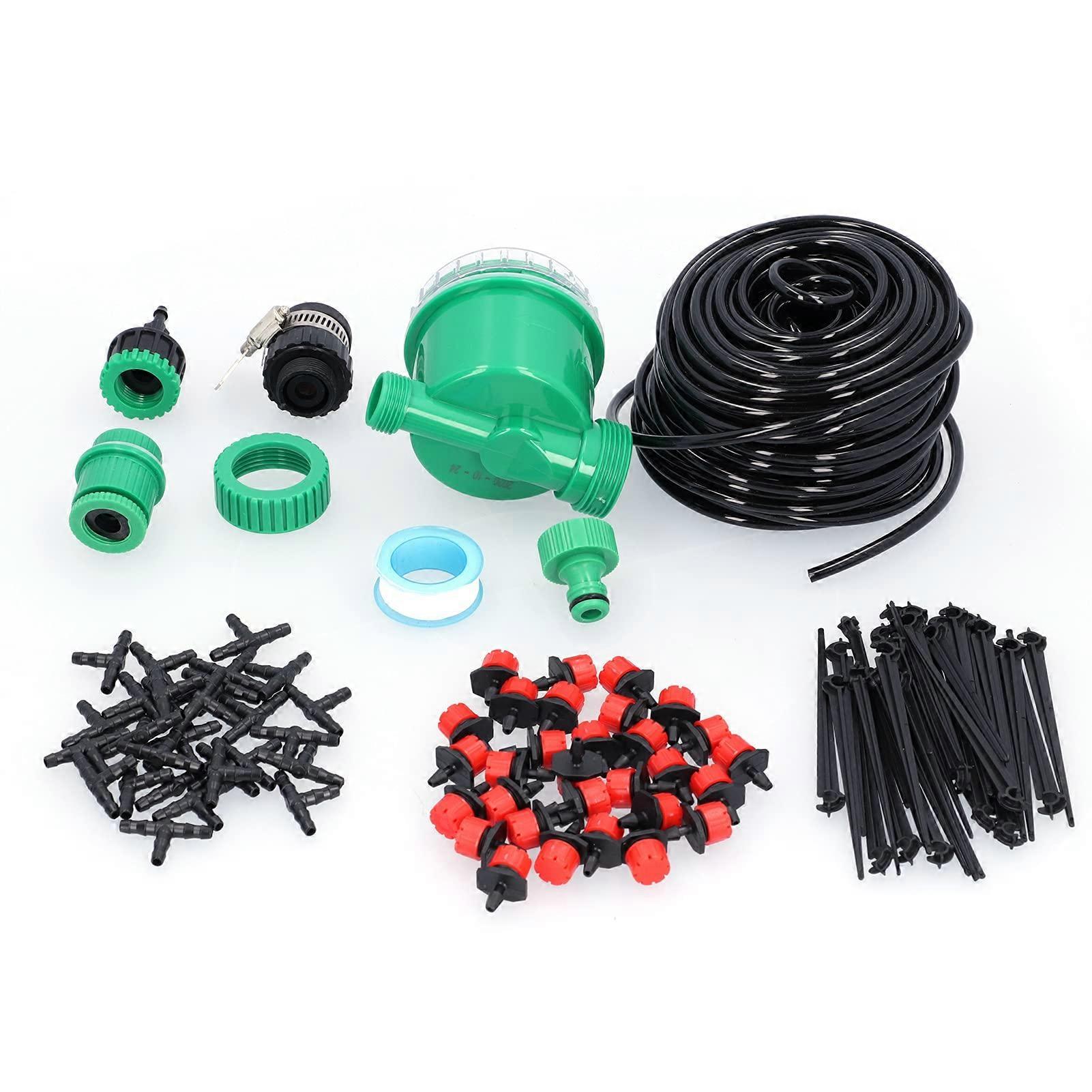25m Automatic Drip Irrigation Kit for Garden Plants with Timer, Adjustable Drip Control and WaterSaving System