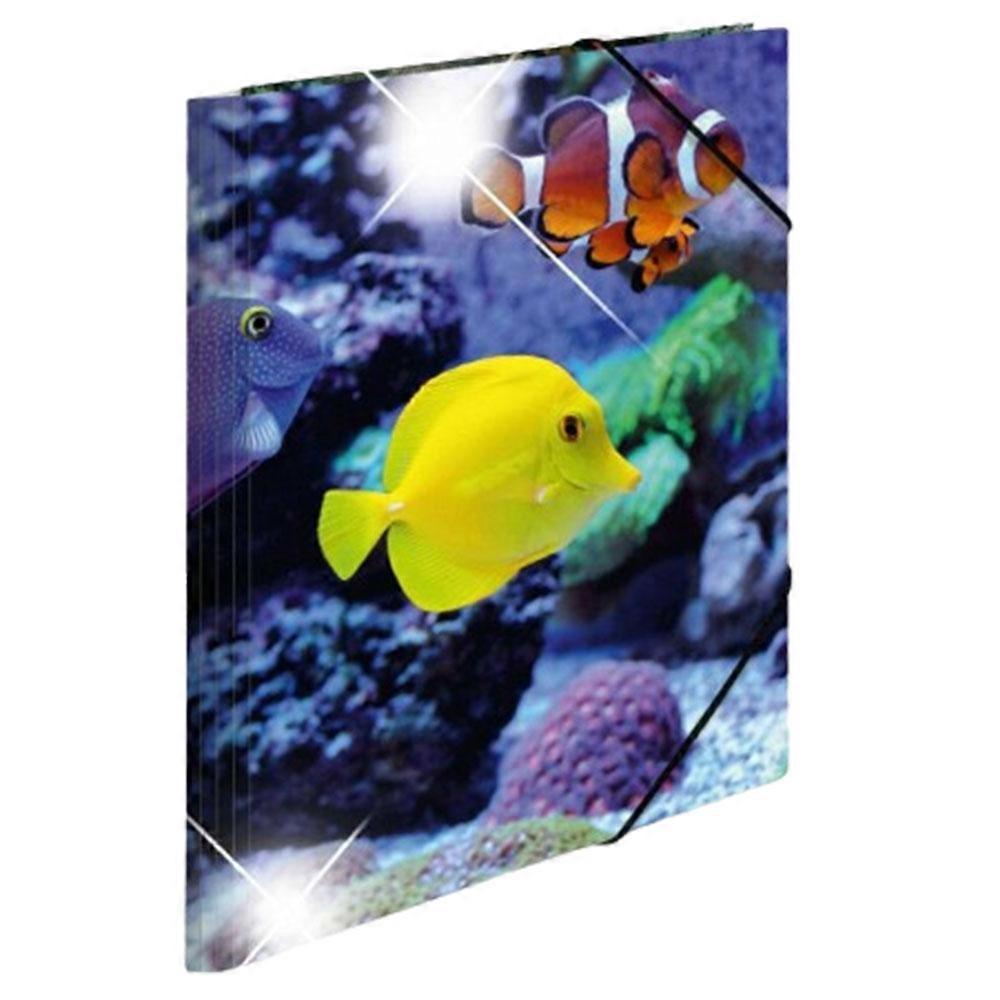 FISH Herma Premium Quality Stylish Elasticated Glossy PP Folder A3 Animals