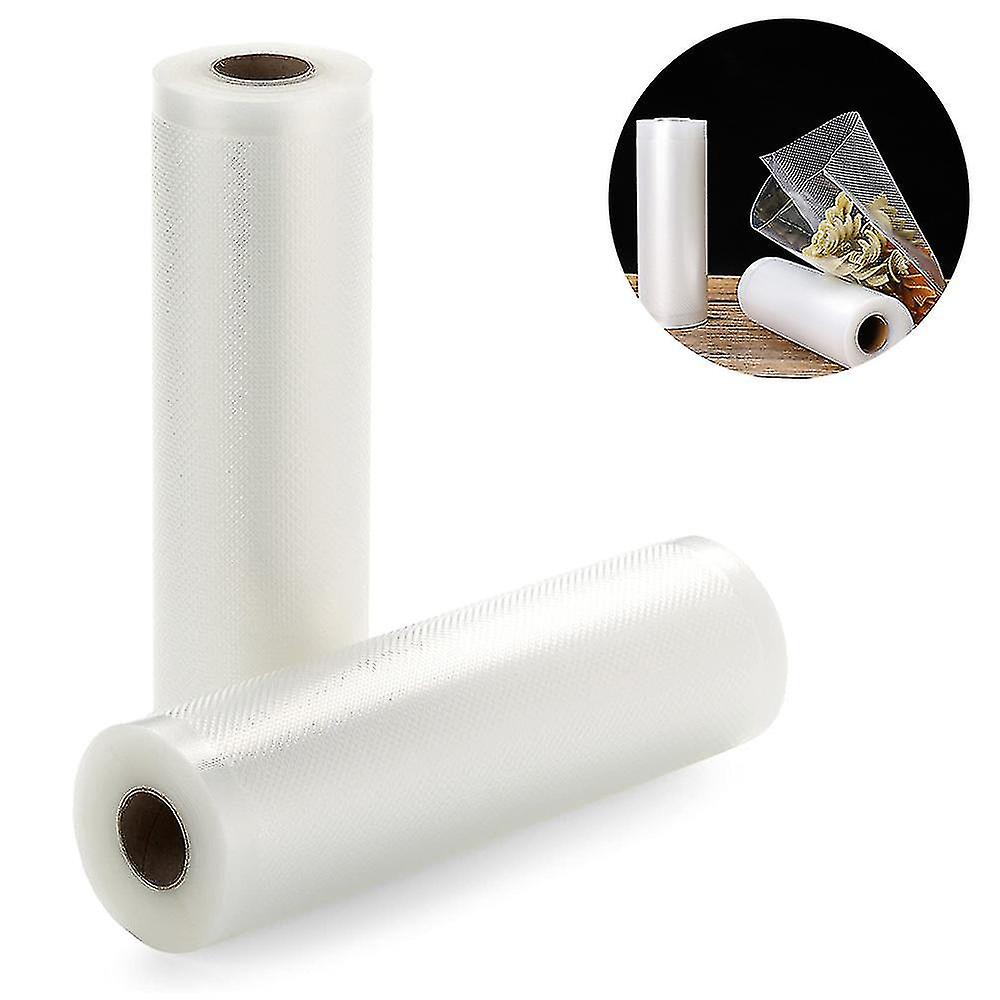 2pcs Thickened Food Preservation Texture Vacuum Bag Roll Embossed