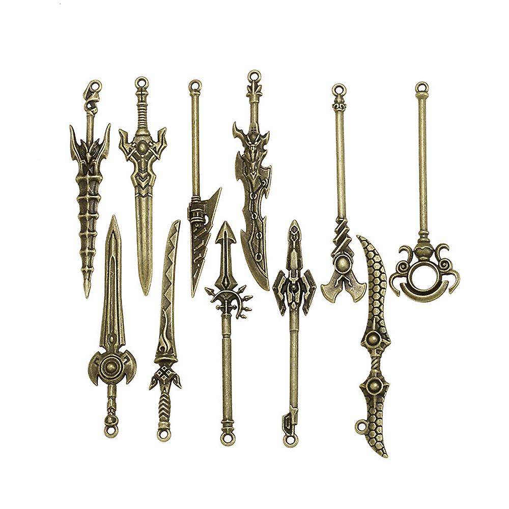 Tibetan Silver 11 Alloy Game Anime Weapon Pendant Diy Handmade Jewelry Accessori