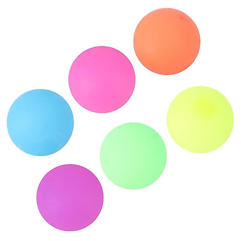 6X6cm Random Color Toy Weapon & Gadget Accessories 6pcs Practical Vent Ball Luminous Toy Leisure Dec