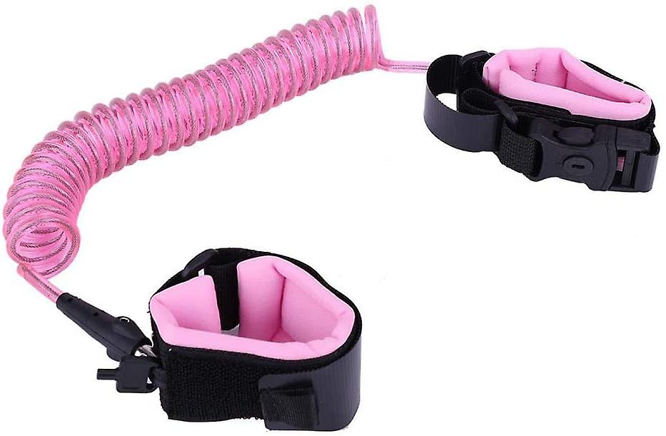 Safety Harness Anti Lost Belt Child Wrist Leash Adjustable Walking Hand Belt 2.5M for Child Toddlers Soft Travel Shopping Exploration Helper (Pink)