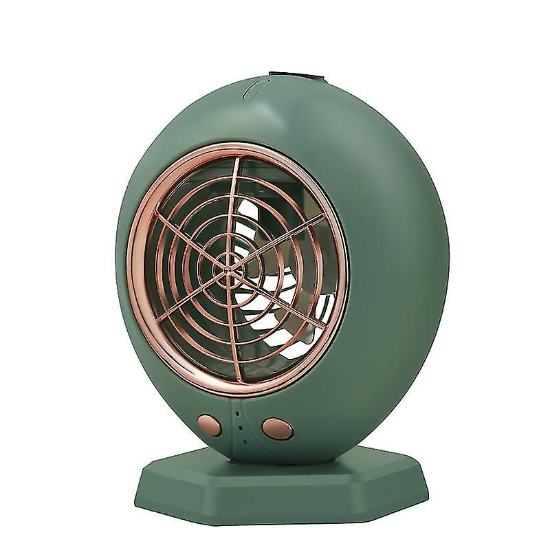 Ventilateur circulaire à air classique, petit, base classique, vert - base classique