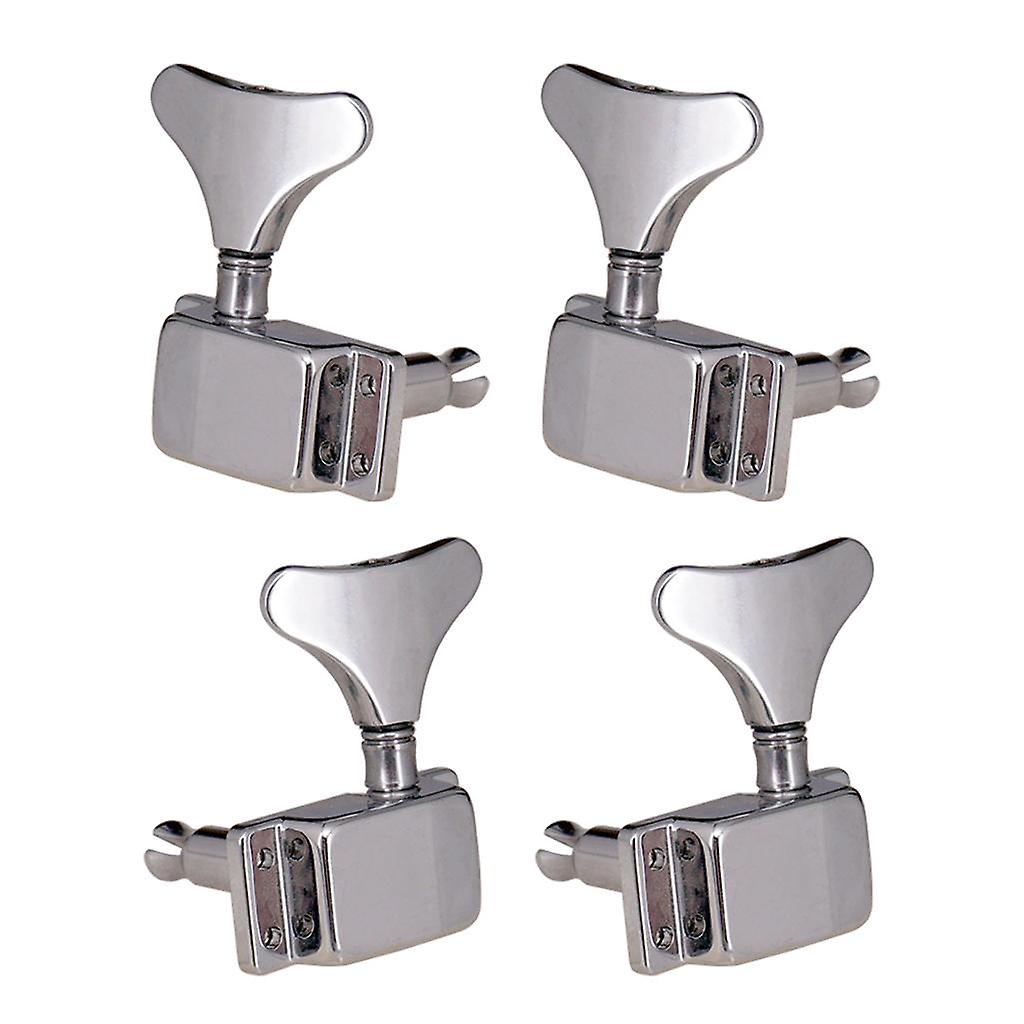 2R2L Bass Tuning Pegs Keys Machine Head Tuners Set for Electric Bass Silver