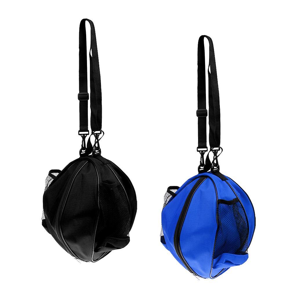 Borsa da basket impermeabile nera e blu con tracolla regolabile