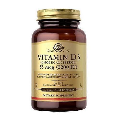 Solgar Vitamin D3 (Cholecalciferol),2200 IU ,100 V Caps (Pack of 4)
