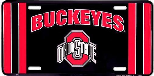 Ohio State Buckeyes NCAA Team Stripe License Plate