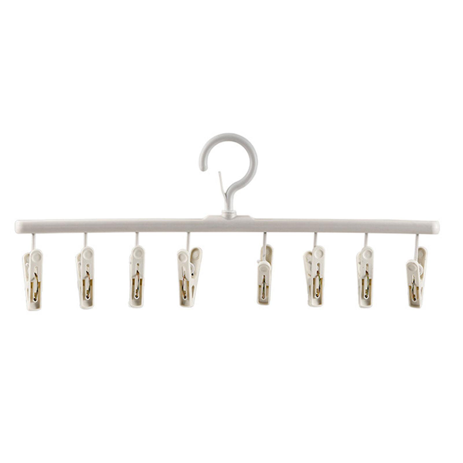Plastic Laundry Drying Rack With Pegs Non-slip Laundry 8 Clips Hanger