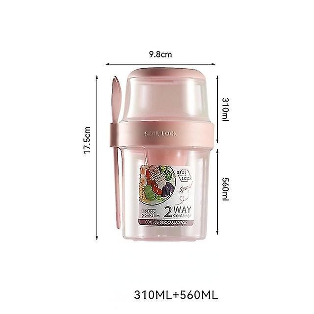 朝食オートミールシリアルナッツヨーグルトサラダカップシールコンテナセットフォークソースカップ蓋弁当タッパーズフードテーパーボウルランチボックス