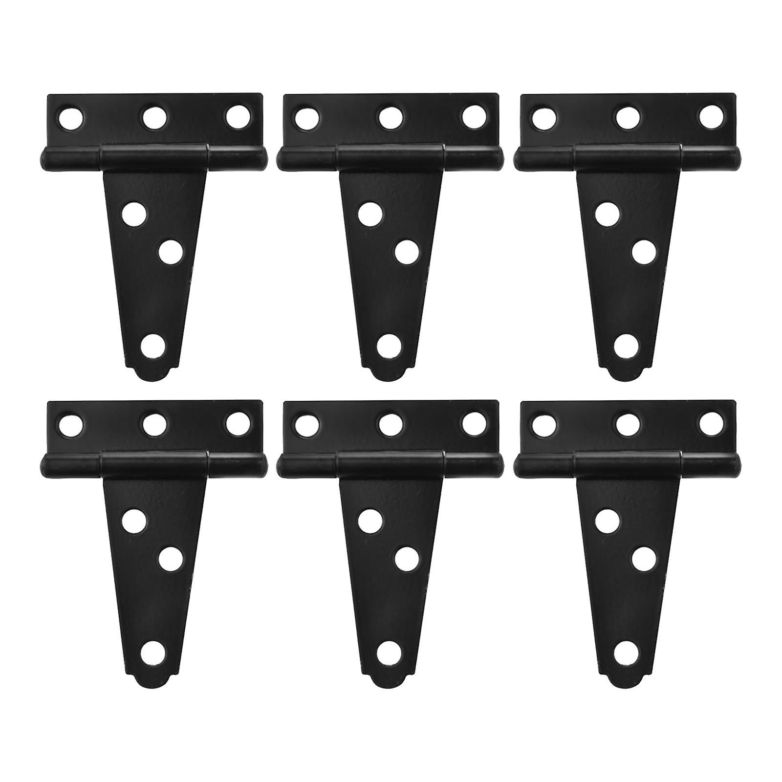 T Strap Hinge Rustproof Black Triangular Hinge T Hinge for Barn Door Cabinet 2inches