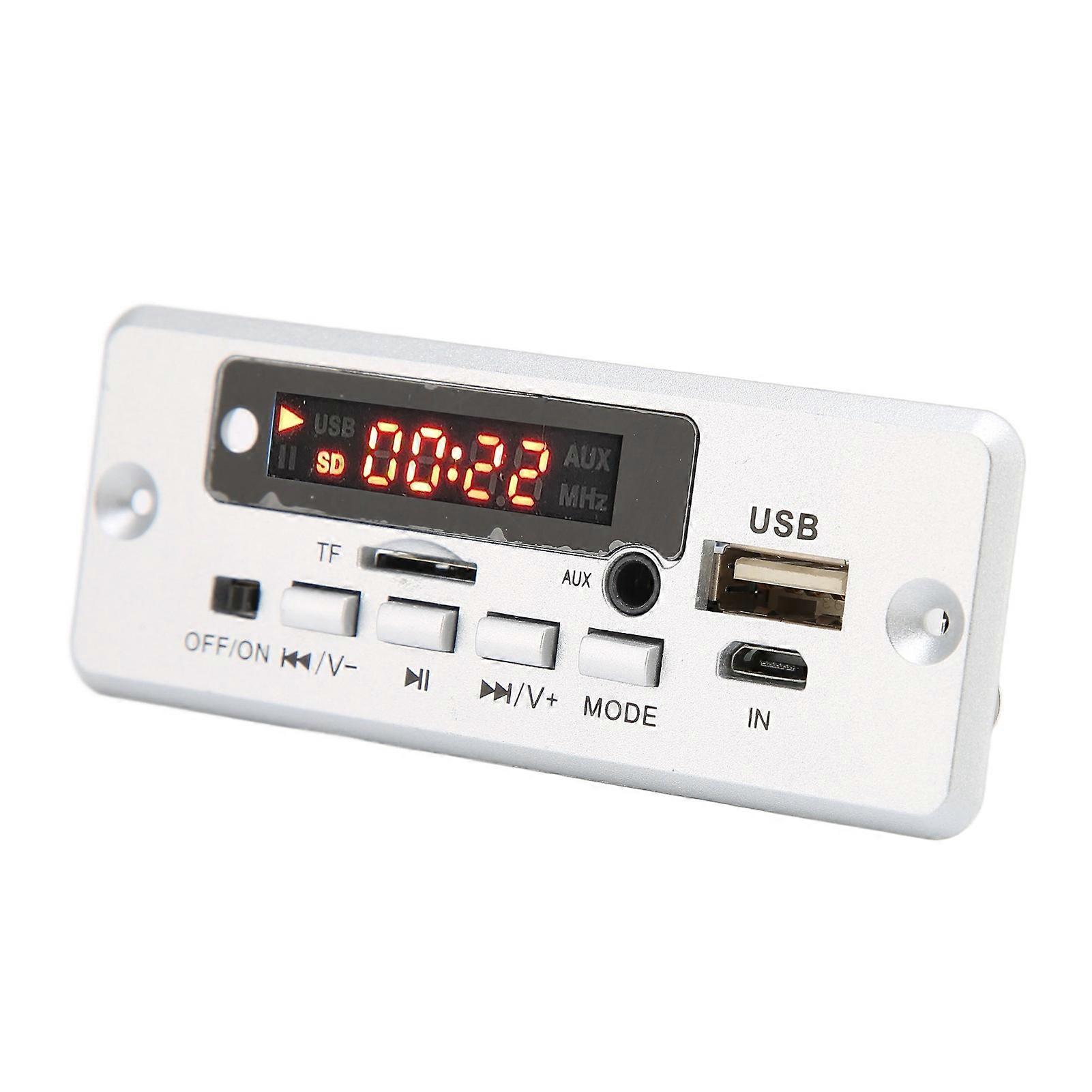 Decode Board 12V 02EA MP3 Decode Board with AUX in USB Port Support Memory Card and U DiskSilver
