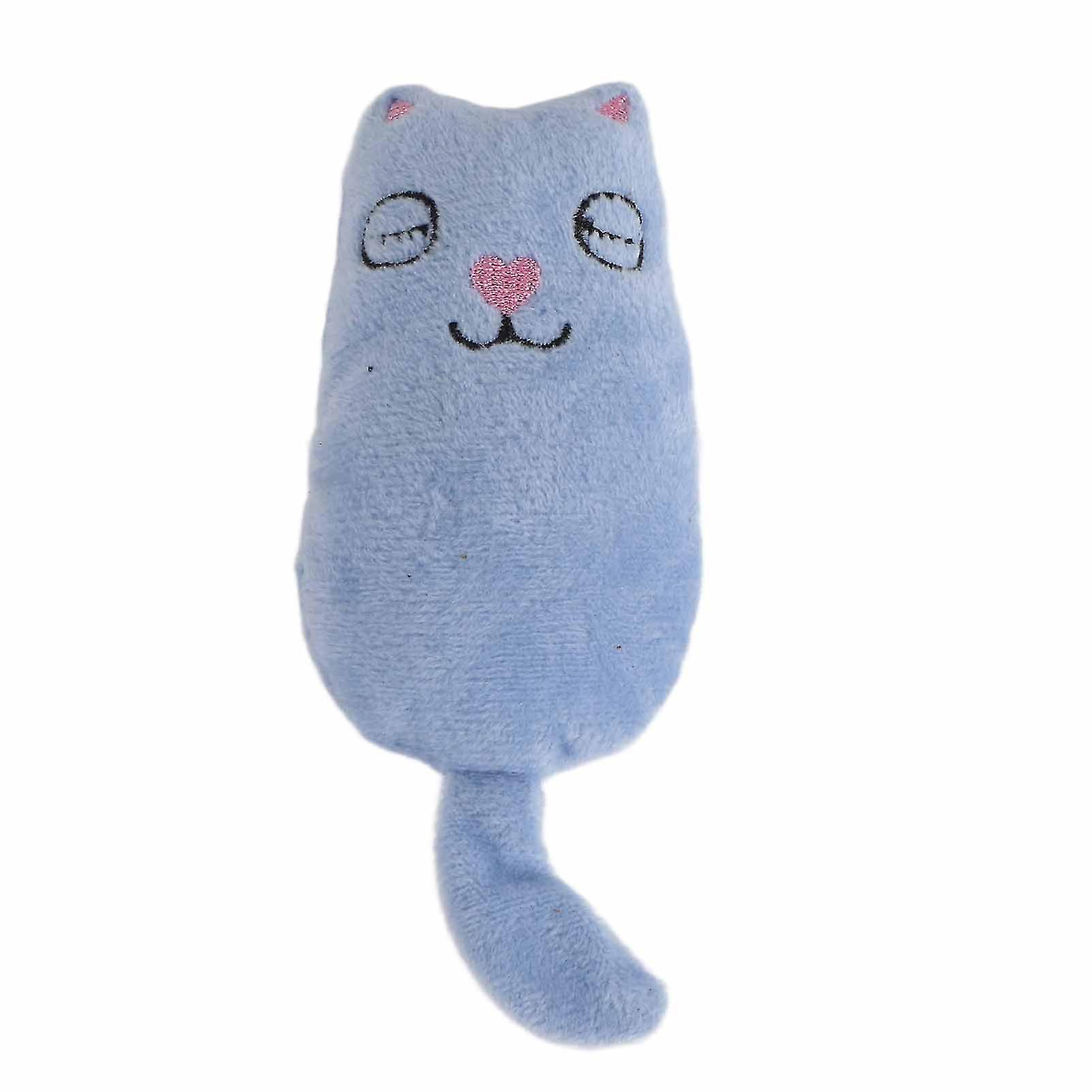 Pet Cat Plush Toy Soft Mint Tail Interactive Bite Resistant Blue for Cats and Kittens