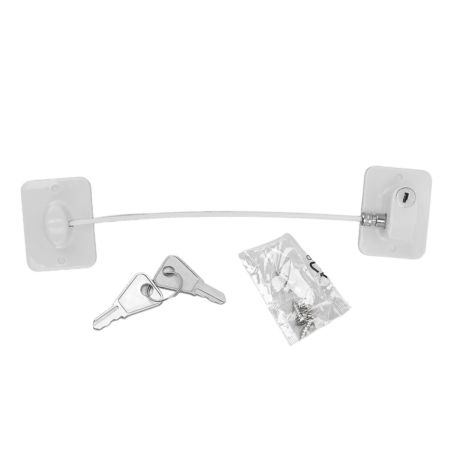 Window Restrictor Lock Key Unlocking Window Lock Cable Restrictor Child Safety Lock for Refrigerators Doors Drawers
