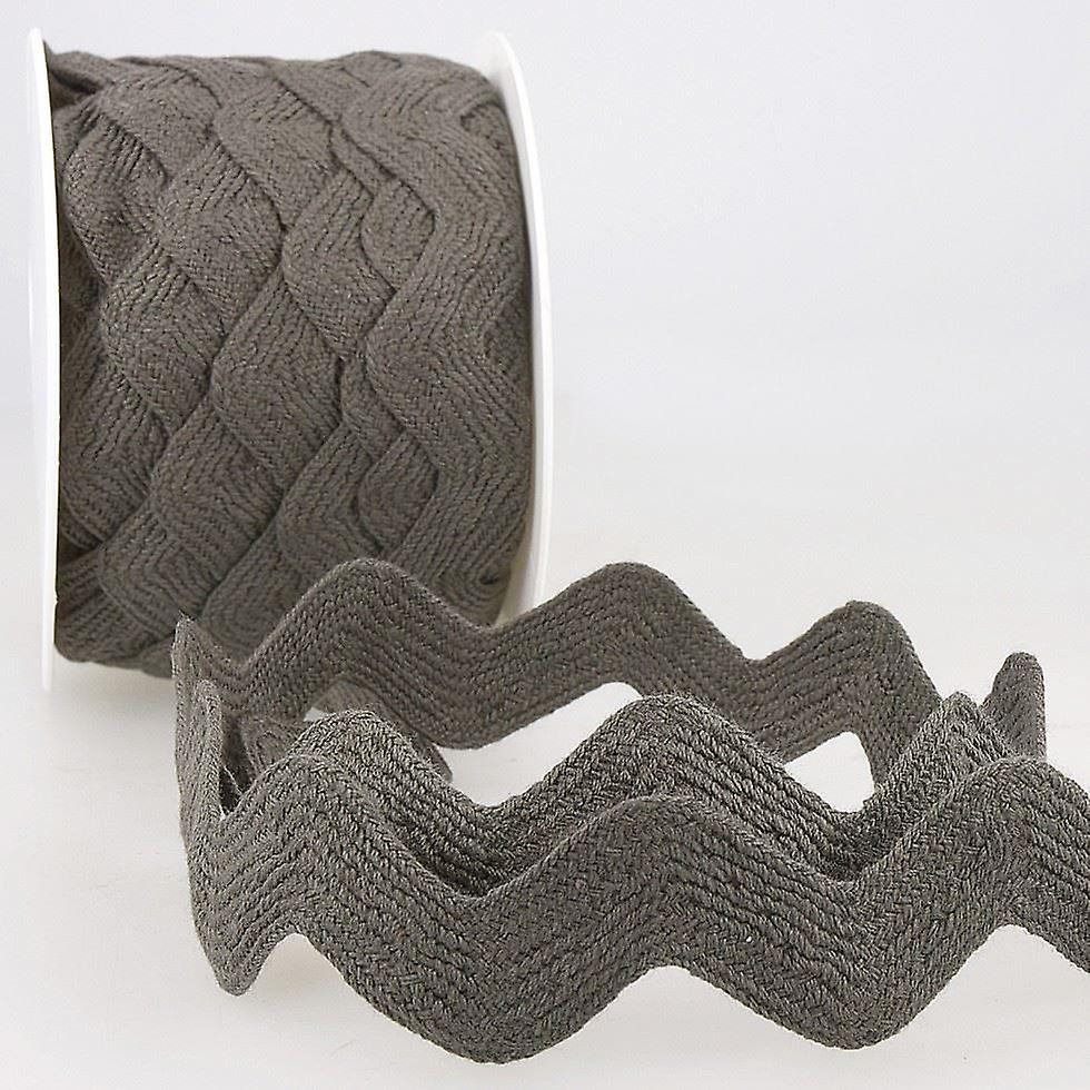 35mm ستيفانويز ريك راك تقليم رمادي غامق - لكل متر