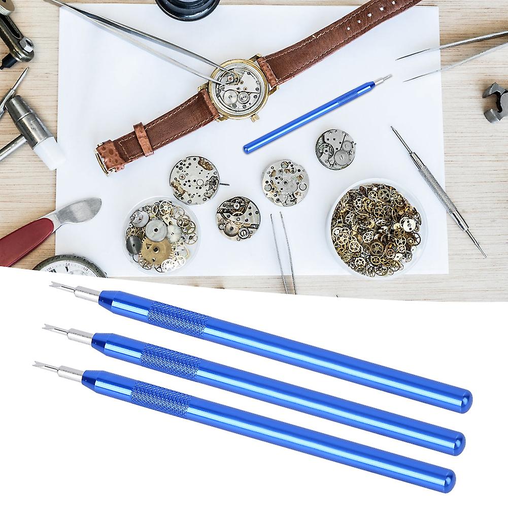 3Pcs Spring Bar Remover Blue Single?Head Strap Remove for Watchmaker Watch Repair Tools