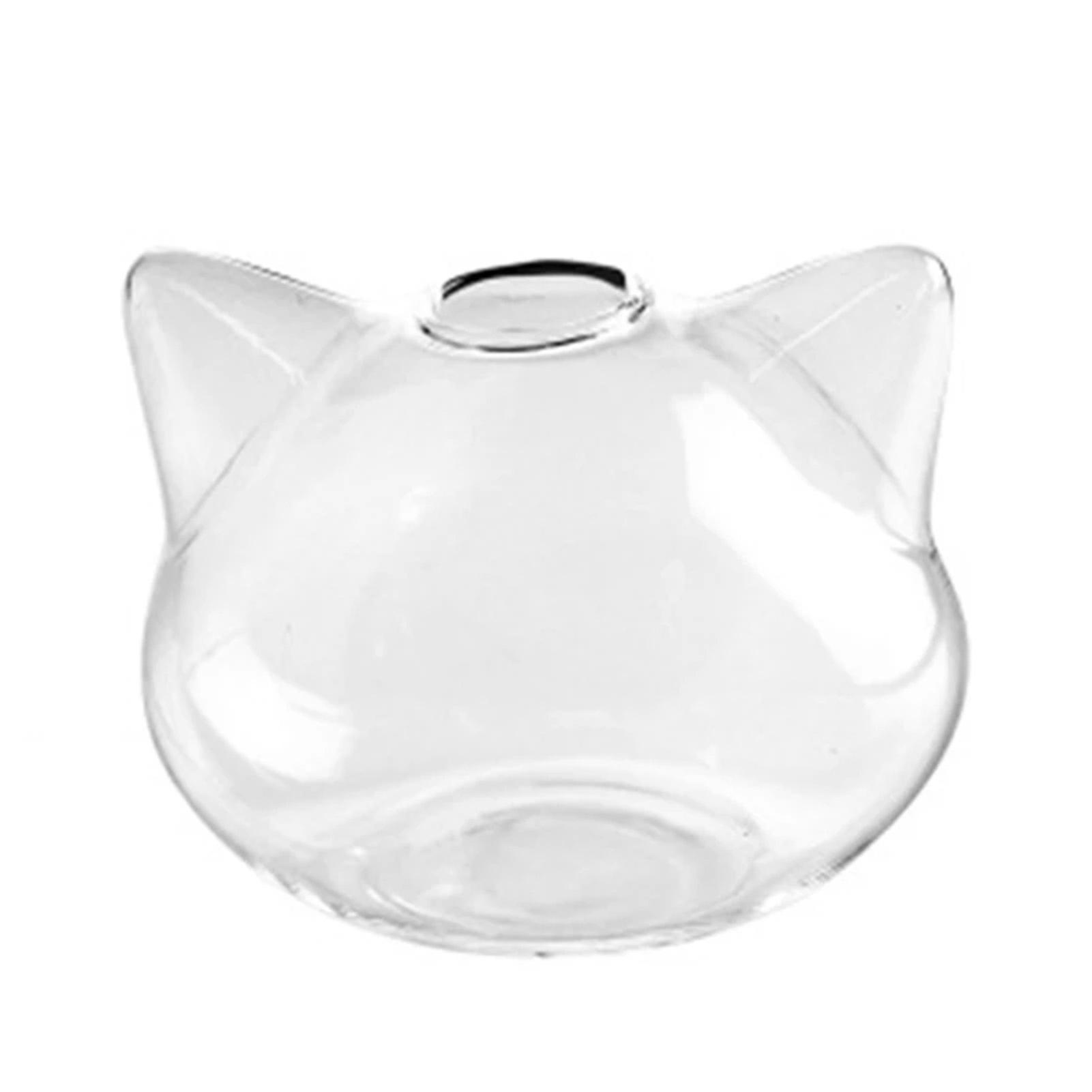 Cat-shape Glass Hydroponic Vase Delicate Modern Home Flowerpot For Tabletop Succulent Air Plant Planter