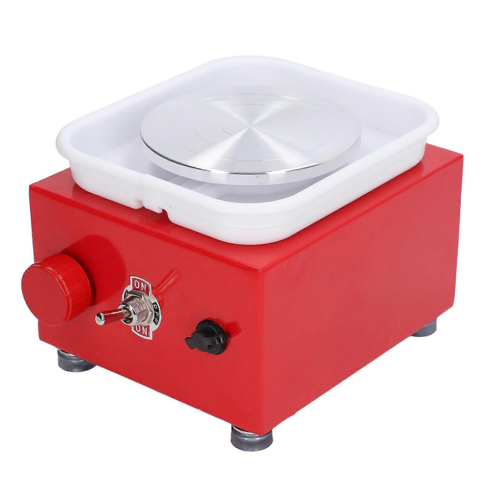 Kids Pottery Wheel Adjustable Speed Stable Rotation Low Noise Safe Compact Space Saving Easy Operate Mini Pottery WheelAU Plug 