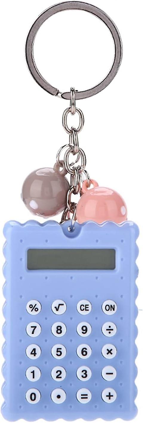 Portable Cute Cookies Style Key Chain Calculator Pot Calculator Video and peripherals (Blue)