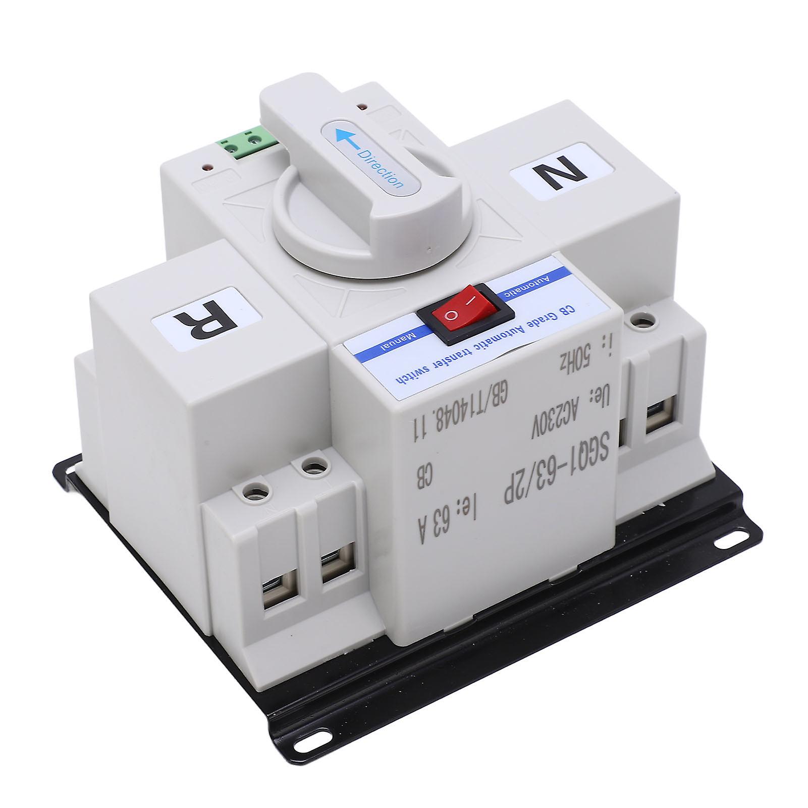 Dual Power Automatic Transfer Switch 2P Automatic Transfer Switch for Home Industry  63A