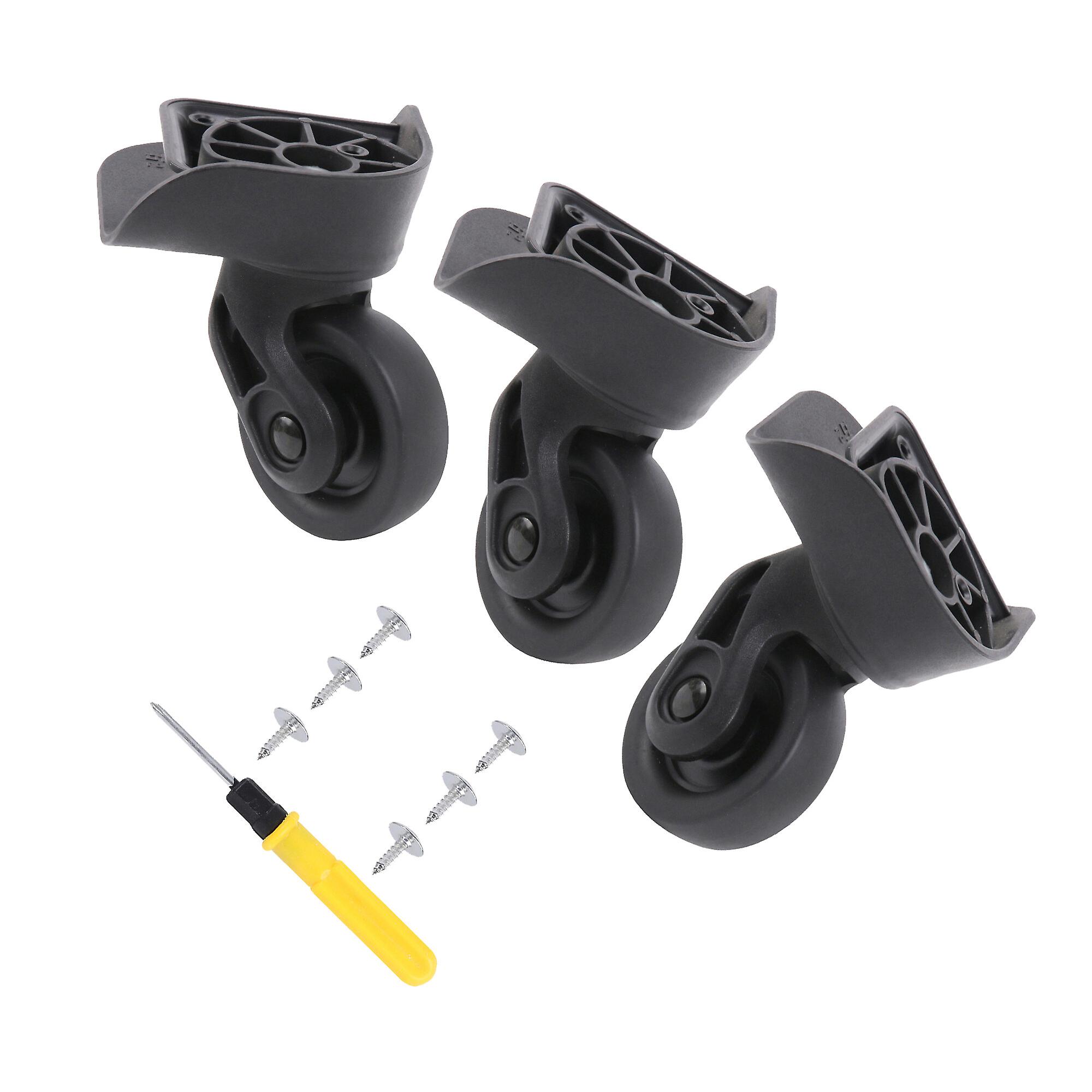 3 Pcs Suitcases Mute Wheels Roller W237 3.23 Inch Right with Screwdriver