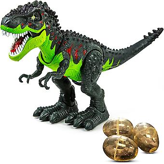SUJI Dinosaur Toy for Kids, Simulated Flame Spray Tyrannosaurus Jurassic World Toys for Kids, Walking Dinosaur Fire Breathing Water Spray Mist Red Lig
