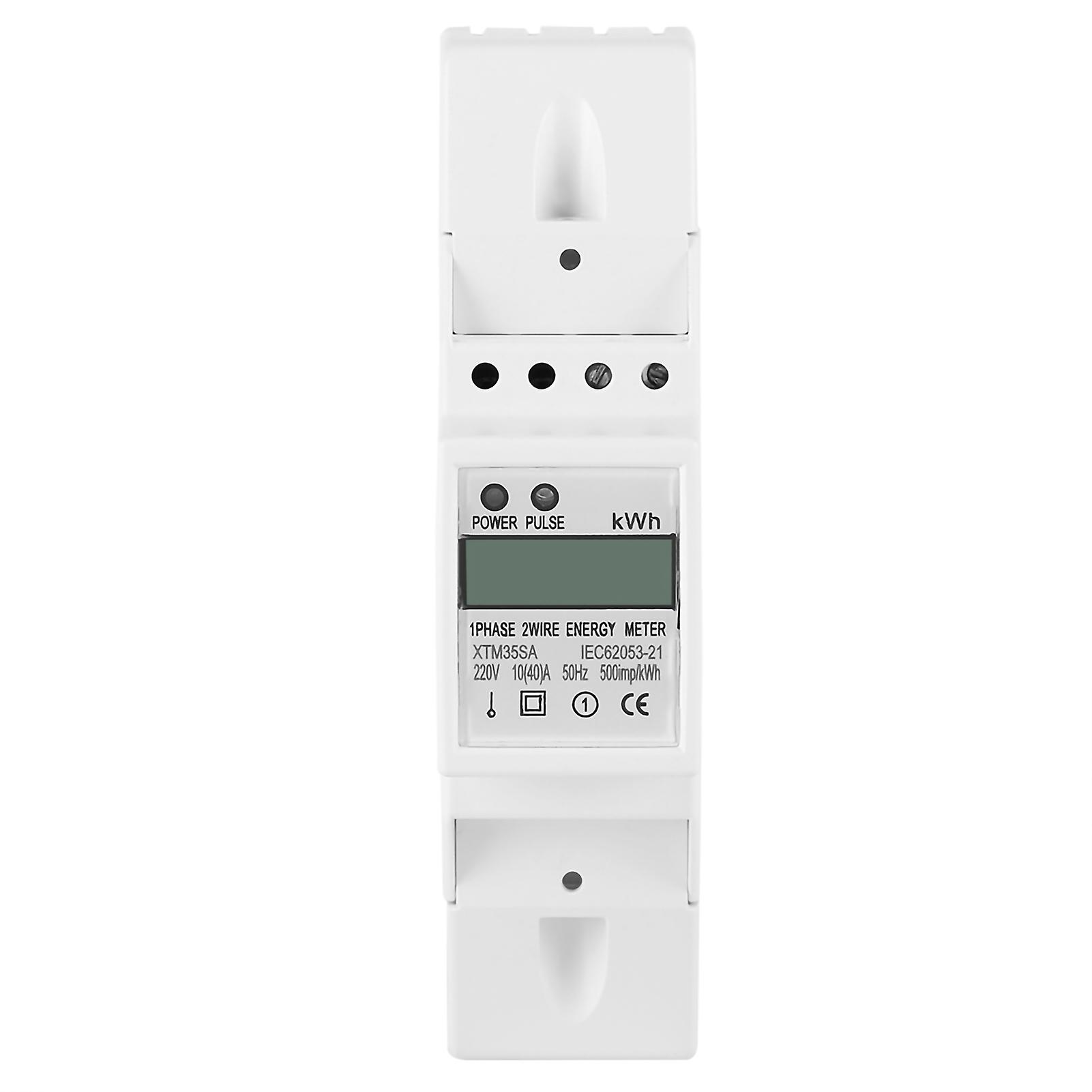 Compteur électrique - Compteur d’énergie LCD numérique 10-40A Compteur électronique KWh monophasé sur rail DIN
