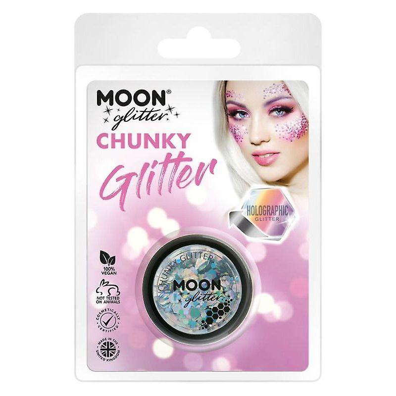 Moon Glitter Holographic Chunky Clamshell, 3g G04618