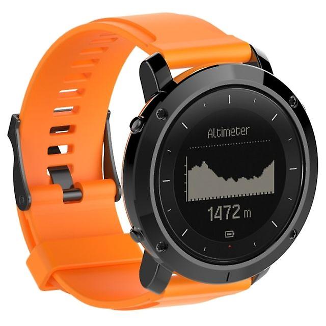 Replacement silicone watch band for SUUNTO Traverse Orange