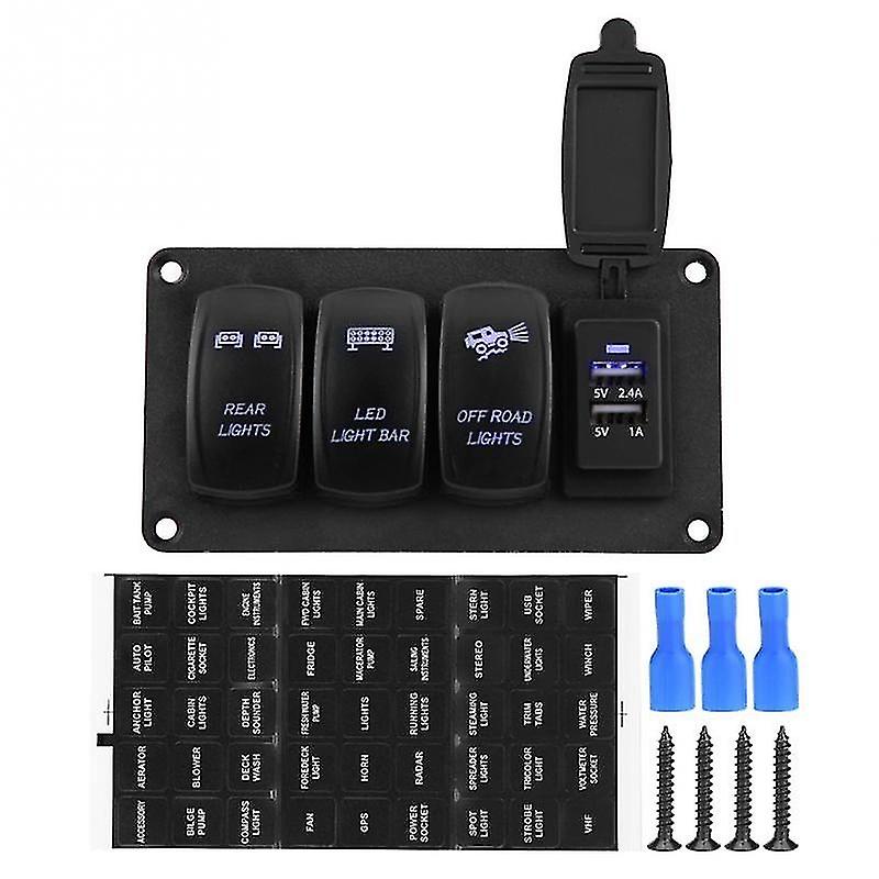 Interruptor De Luz Dual De 12/24v, Luces Traseras + 3 Interruptores/barra De Luz Led/luces Todoterre