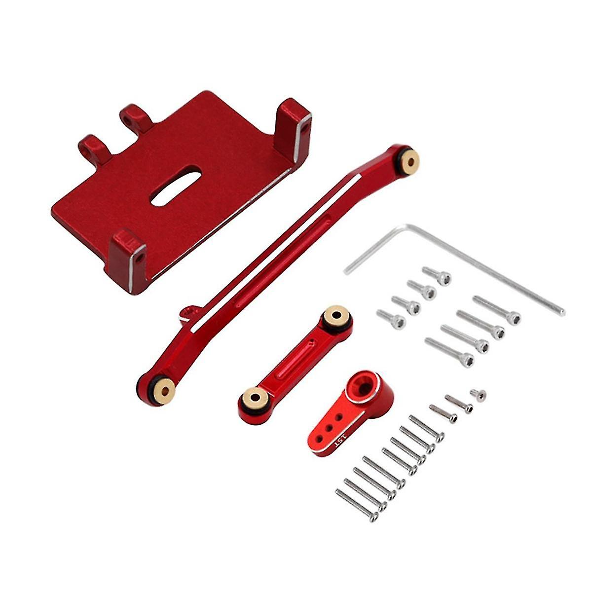 Servo Mount Bracket Steering Arm Steering Rod Suitable For Axial Scx24 1/24 Rc Track Car Upgrade Pa