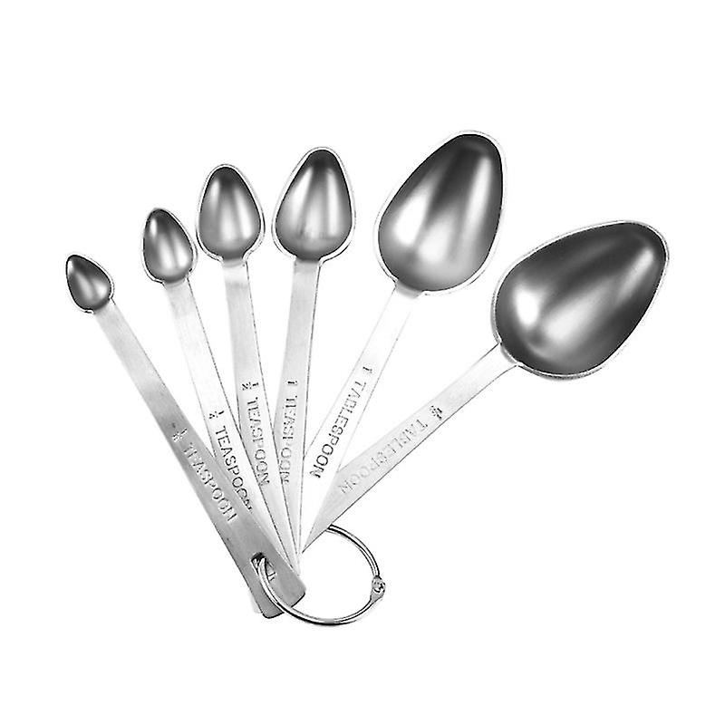 6pcs Stainless Steel Measuring Spoons Set