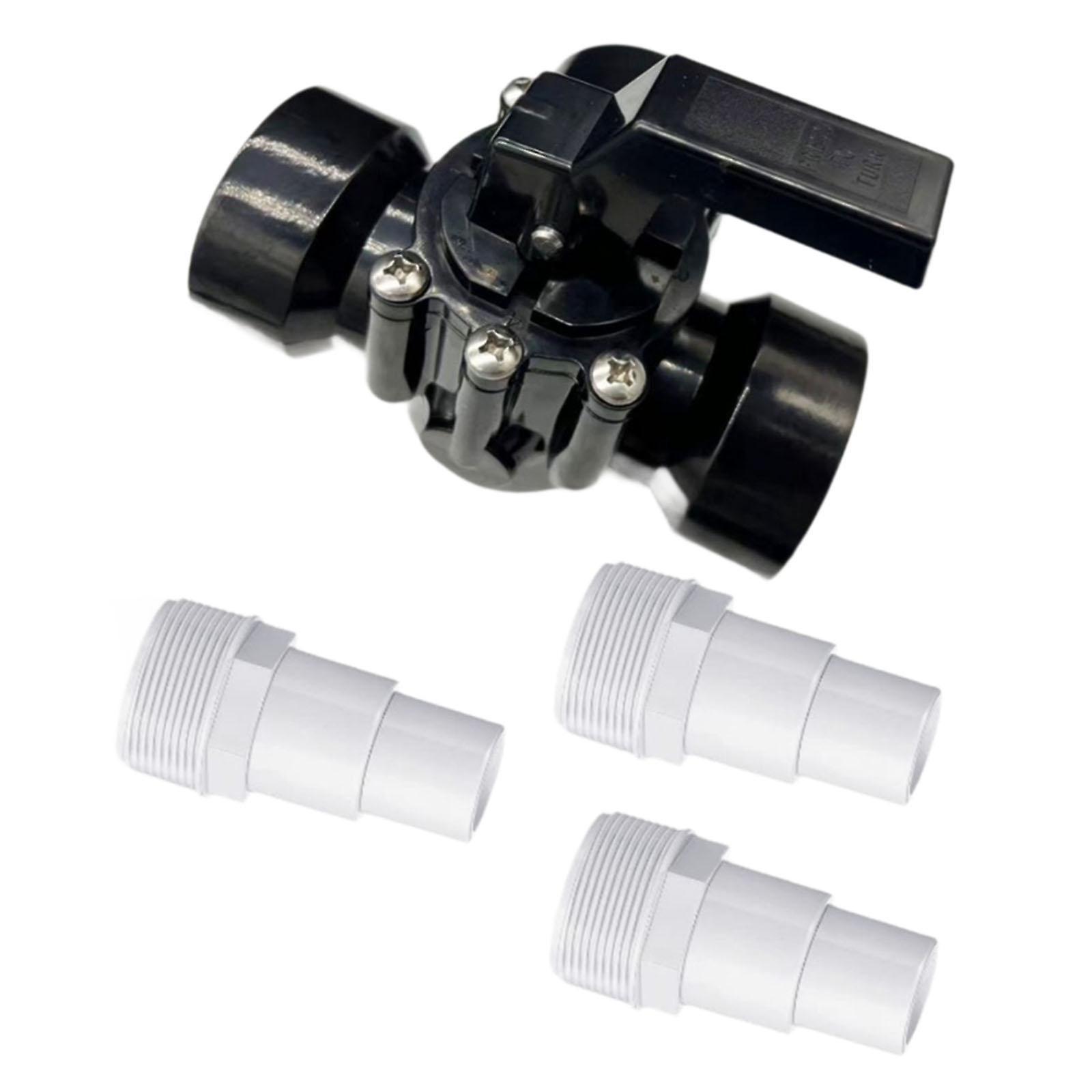 3 Ways Diverter Valve Sturdy Swimming Pool Diverter Valve for Pools and Spas Dia 45mm
