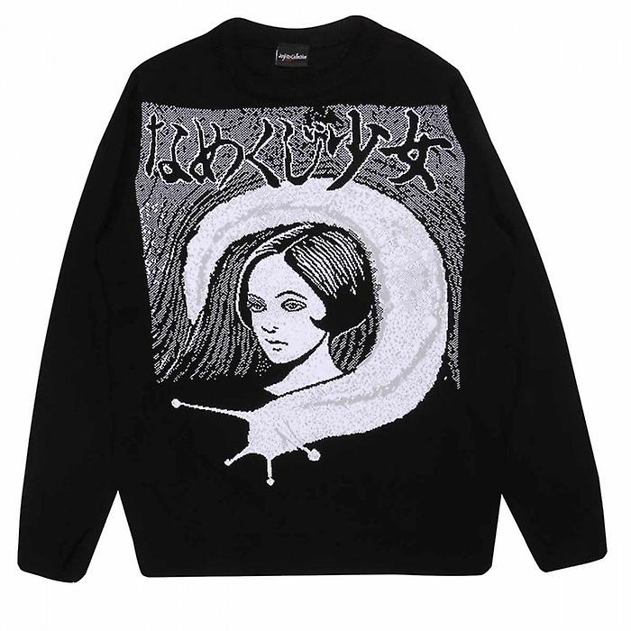 Junji-Ito Unisex Vuxen Slug Flicka Stickad Tröja