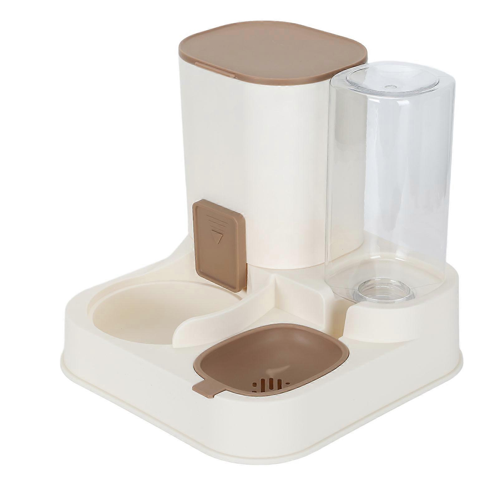 2-in-1-Automatik-Haustiertränke Katzenfutterautomat mit großer Kapazität und Wasserspender Abnehmbarer Tierfutter-Wasserspender für zu Hause