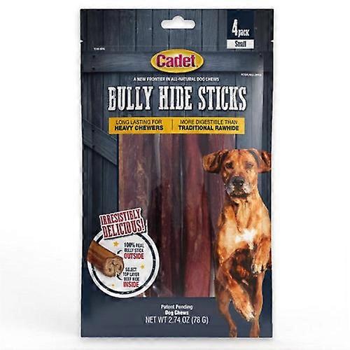Cadet Bully Hide Sticks All Natural Dog Chews Small Stick, 4 Count