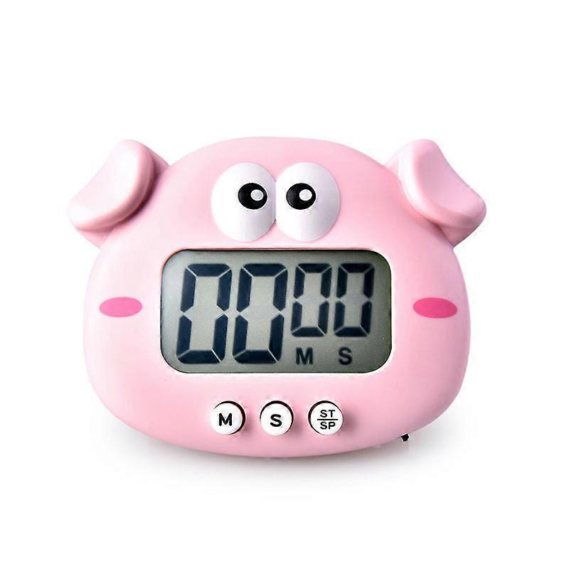 Kitchen Timer, Cute Cartoon Animal Countdown Timer, Digital Cooking Timer With Magnetic, Lcd Large-screen Visual Clock,(1pcs-pink)