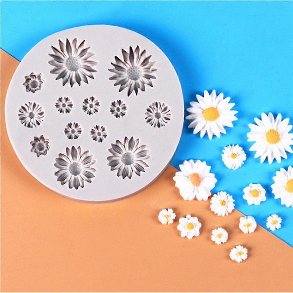 13 wnęk Forma silikonowa w kształcie stokrotki, forma do kremówki 3D do DIY Budyń Czekoladowe cukierki Desery Gummy Cupcake Ręcznie robione mydło Ice Cube Lody, Cake De