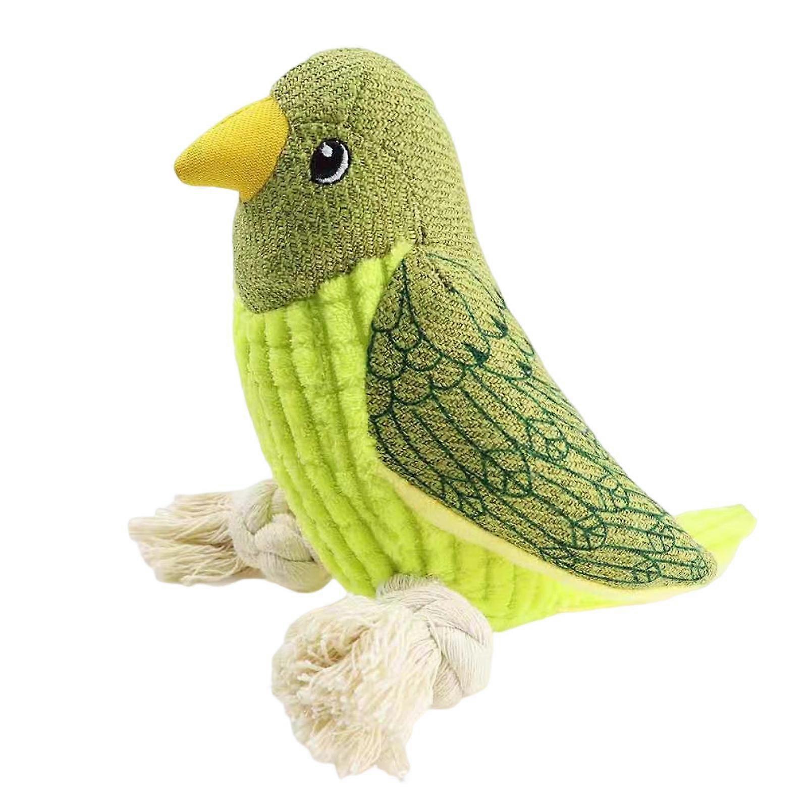 Interactive Bird Dog Toy with Rope Legs Strengthen Bond Encourage Playful Interaction Built-in Sound Teething Cleaning Gnawing Dog Toys