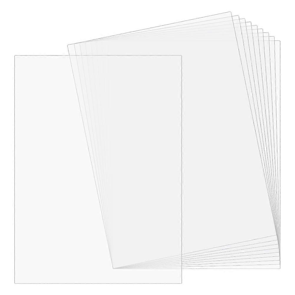 10Pcs Clear Plastic Sheet Thin StyreneSheets 8.3"x11.7"x0.015" Craft PlasticSheets A4 Flexible Clear Plastic Sheet
