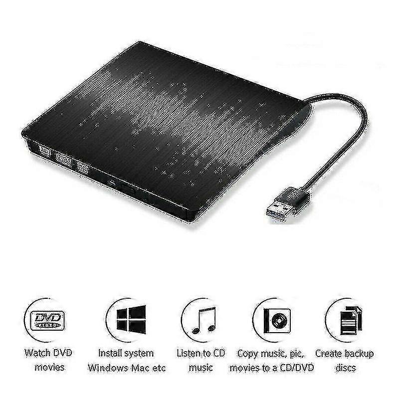 External Cd Drive Usb 3.0 Portable Cd Dvd +/-rw Drive Dvd/cd Rom