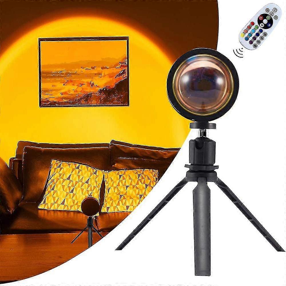 Sunset Projector Led Rainbow Projection Light Usb Sunset Lamp Projector Romantic Visual Le