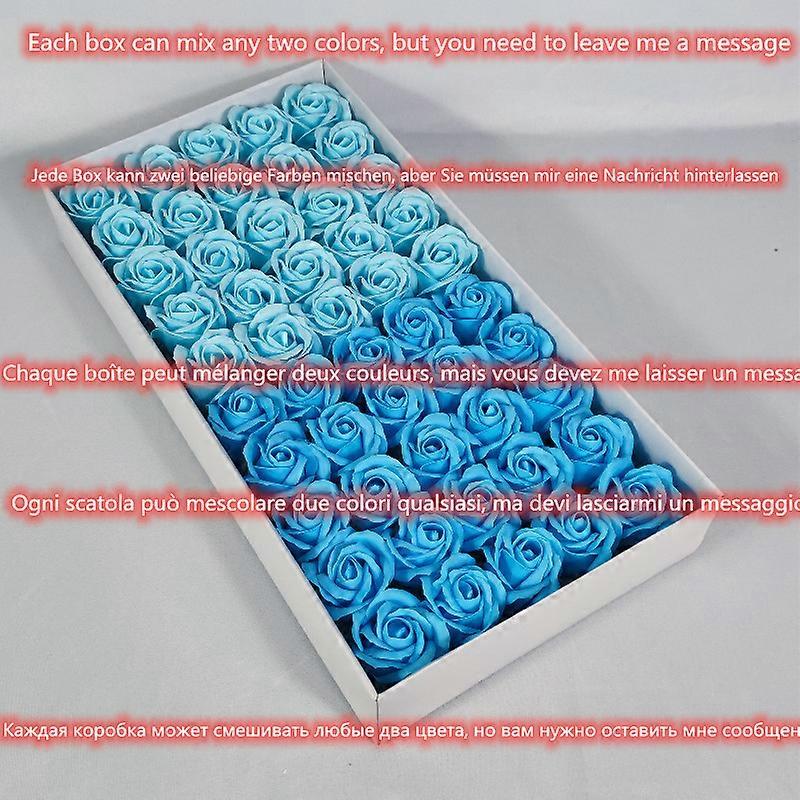 50pcs 45cm Bath Body Flower Floral Soap Rose Flower Head Artificial Flowers Home Decor Wedding Valentine S Day Gift Mix Color