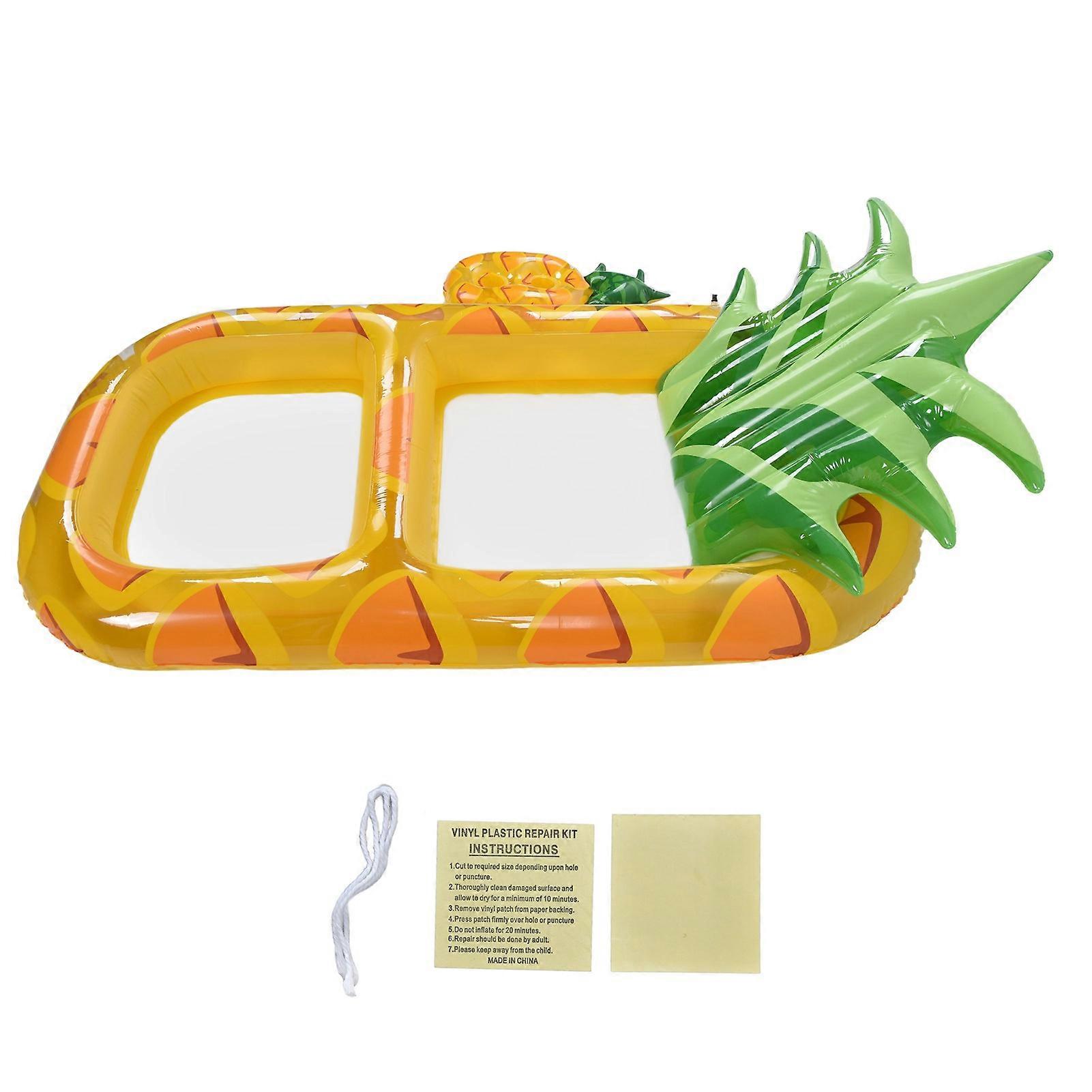 Inflatable Pool Floats Pineapple Shape Headrest Large Size Swimming Pool Raft With Cup Holder
