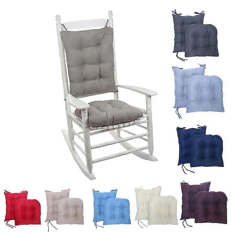 Non-slip Rocking Chair Cushion Set With Thick Padding