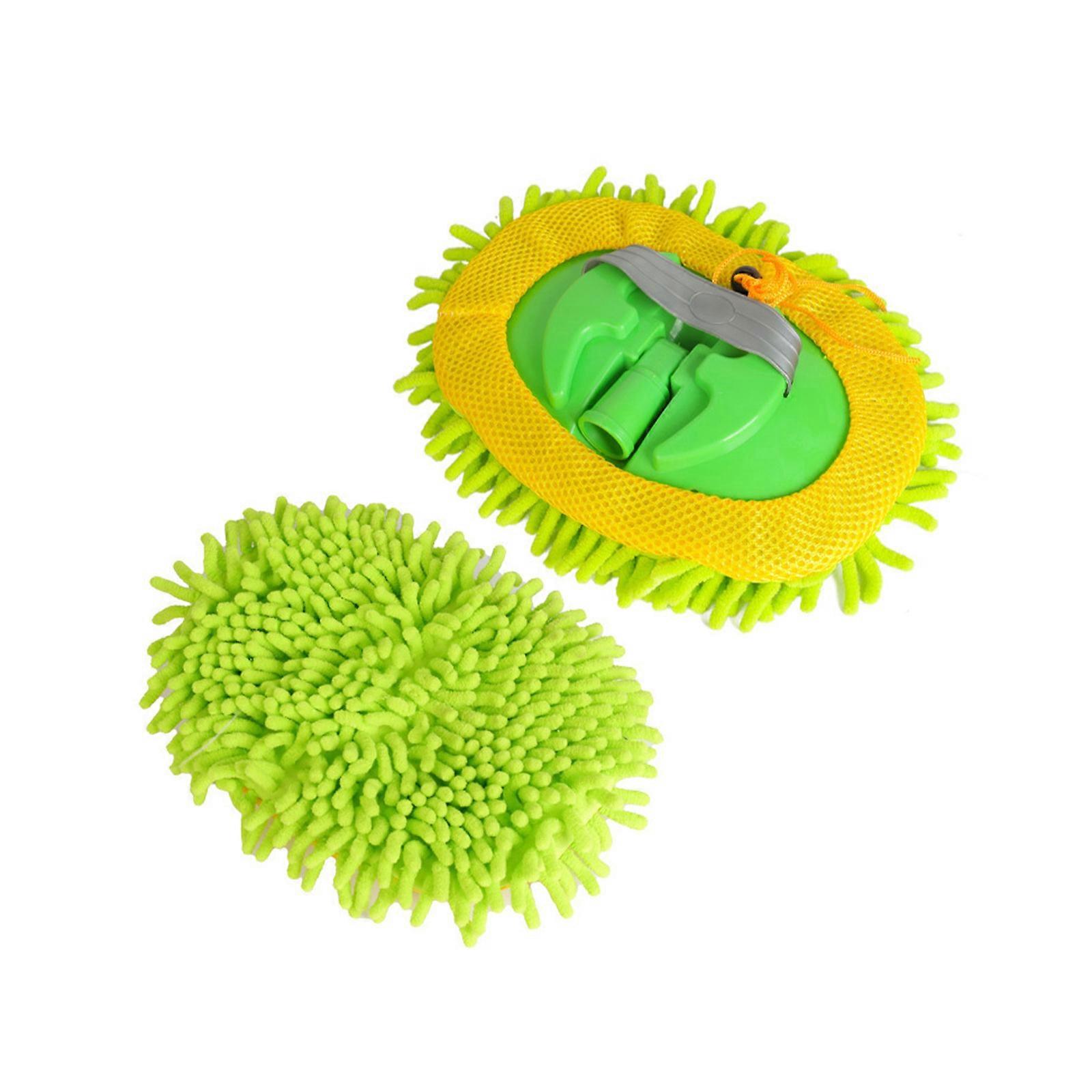 2-in-1 Autowaschanlage Mopp Mitt Langer Griff Chenille Mikrofaser Autowaschanlage Staubbürste