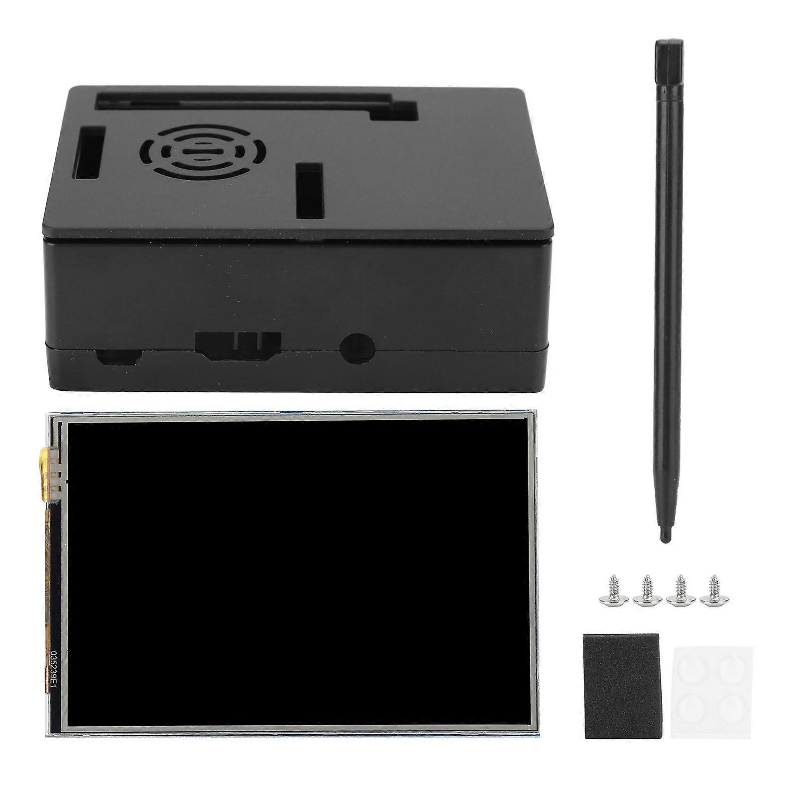 Gehäuse für Raspberry Pi 3 B 3 B ABS-Gehäuse mit 3,5-Zoll-Touchscreen-Zubehör-Kit